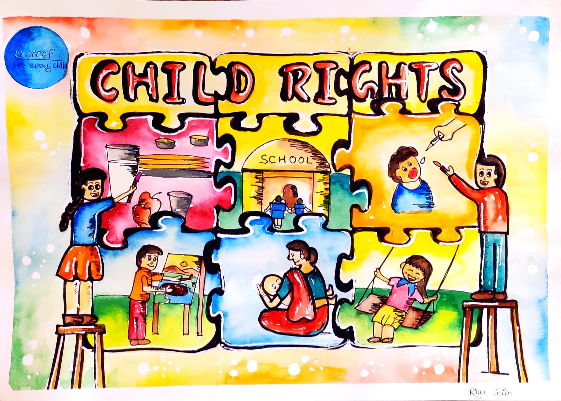 Children learning about their rights together